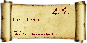 Laki Ilona névjegykártya